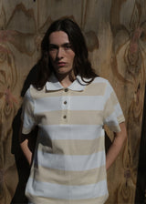 Short-sleeved polo in 100% cotton pique with an embroidered logo. NobuMD LS polo has a placket with 3 buttons.