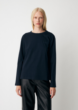 Hellenmd logo LS t-shirt - Navy Sky
