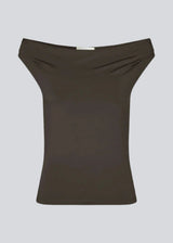HimaMD off-shoulder top - Seal Brown