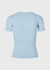 Soft basic t-shirt in light blue in soft cotton rib with stretch. Igormd short t-shirt has a tight fit with short sleeves.