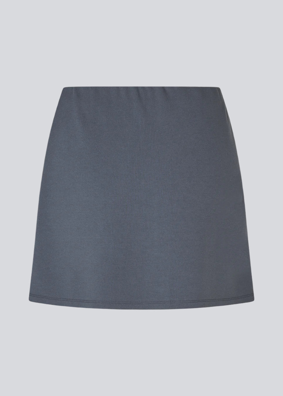 Short flared skirt in a stretchy material in dark blue. TurnerMD flare skirt has an elastic waistband. Match the skirt with the top: TurnerMD tank top.