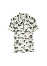 Modström Preloved Ivar print shirt - Shore