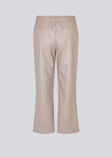 Ankle-length pants in beige with a casual fit in PU leather. AlmaMD pants have a covered elastication at the waist and a lightly flared leg.