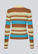 Long-sleeve cardigan with a polo collar and stripes. The AslanMD Cardigan is made from ribbed 100% organic cotton with elastic for a snug and comfortable fit. Perfect for layering or as an elegant everyday favorite.