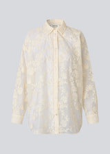 Long shirt in heavyweight mesh with embroidery. The BabaraMD Long Shirt features a collar, button closure, and cuffed sleeves - an elegant and trendy statement top that creates a modern, polished look.