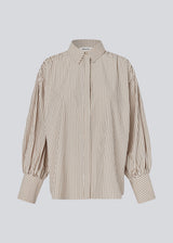 Striped shirt with voluminous sleeves. The BaldvinMD Shirt features a classic collar, concealed button closure, and trendy balloon sleeves with cuffs - a chic and stylish statement top for work and special occasions.