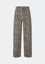 Jeans featuring a bold camouflage print and a relaxed straight-leg fit. CartonMD Print Jeans are designed with a high waist, classic five-pocket styling, belt loops, and a zip fly with button closure. The all-over print creates a modern statement look, while the straight silhouette makes them easy to style for both everyday wear and seasonal trends.
