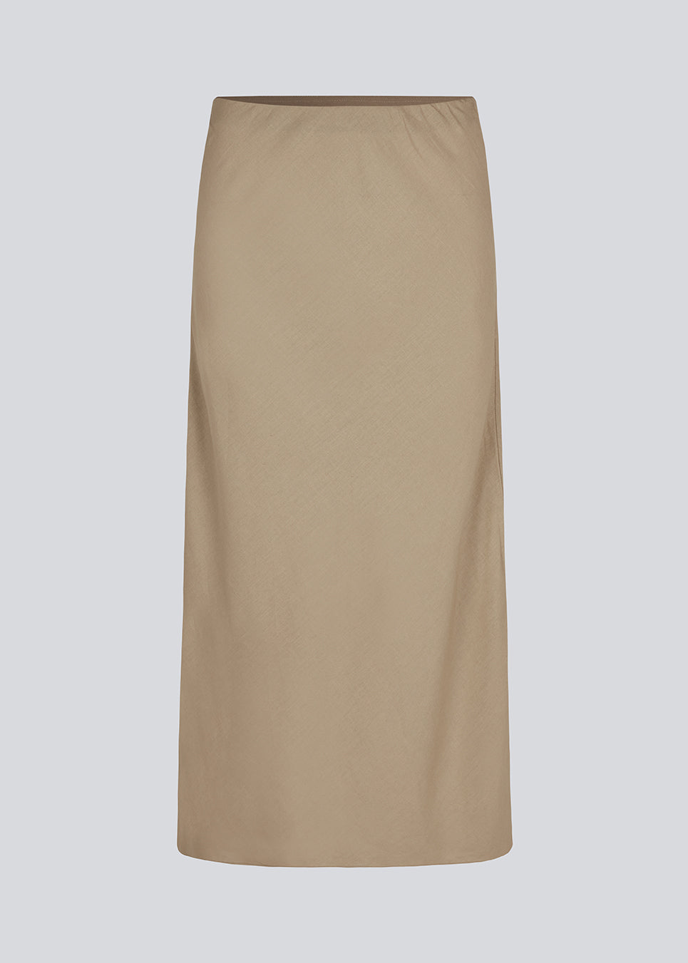 Upgrade your wardrobe with the DarrelMD Long Skirt in Light Brown Linen Blend. This elegant skirt features an elastic waist for a comfortable fit and a relaxed silhouette. Perfect for everyday wear or special occasions, this light brown skirt combines style and comfort effortlessly.