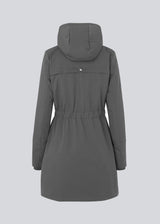 Denise coat in grey has a hood, fitted at the waist and has hidden zipper closure at front. The jacket has 4 pockets and is lined with Thermolite polyester padding, which is recognized for its high insulation and therefore is the perfect choice for the cold winters.