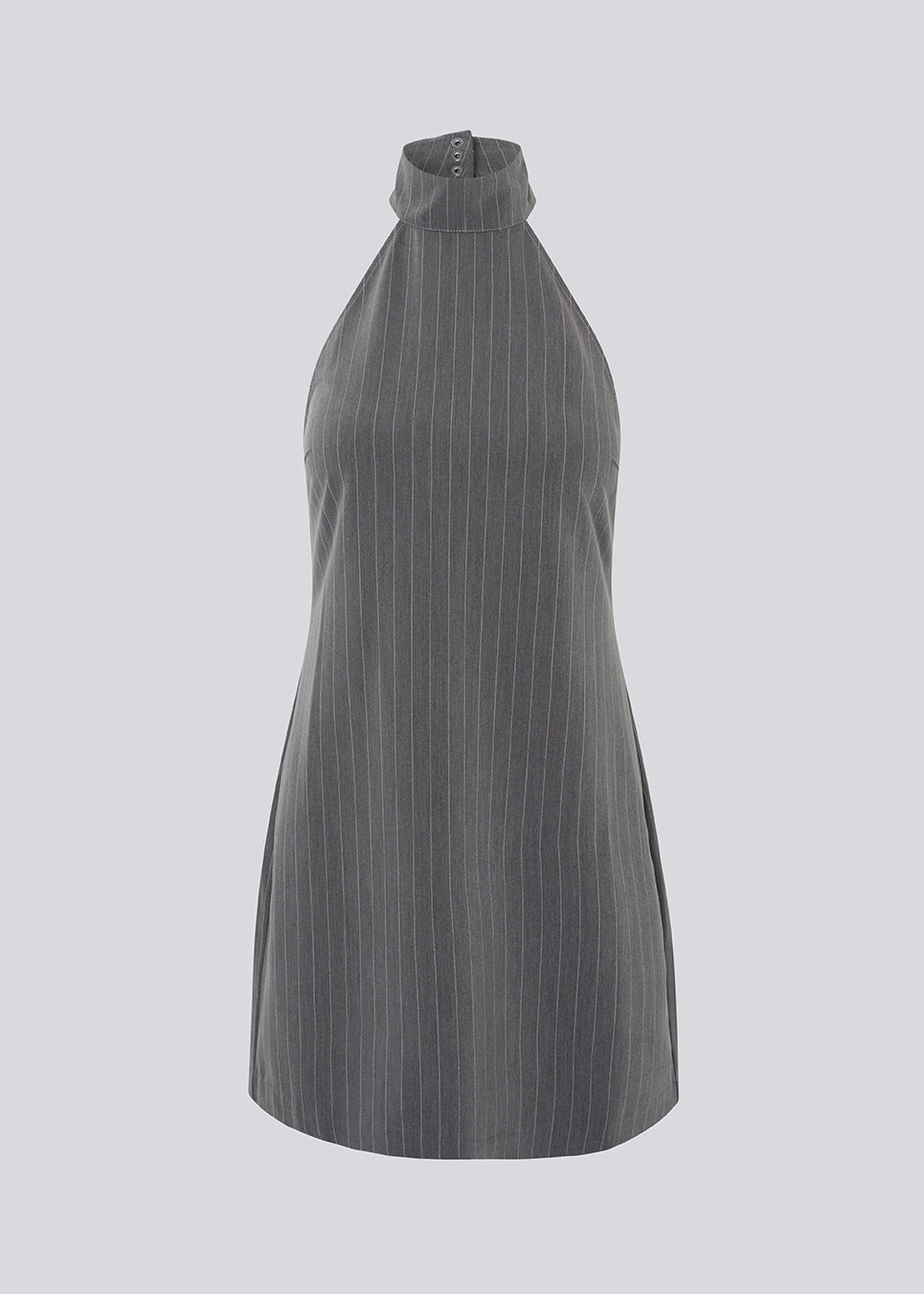 EmiliaMD halterneck dress - Grey Pinstripe EmiliaMD halterneck dress - Grey Pinstripe