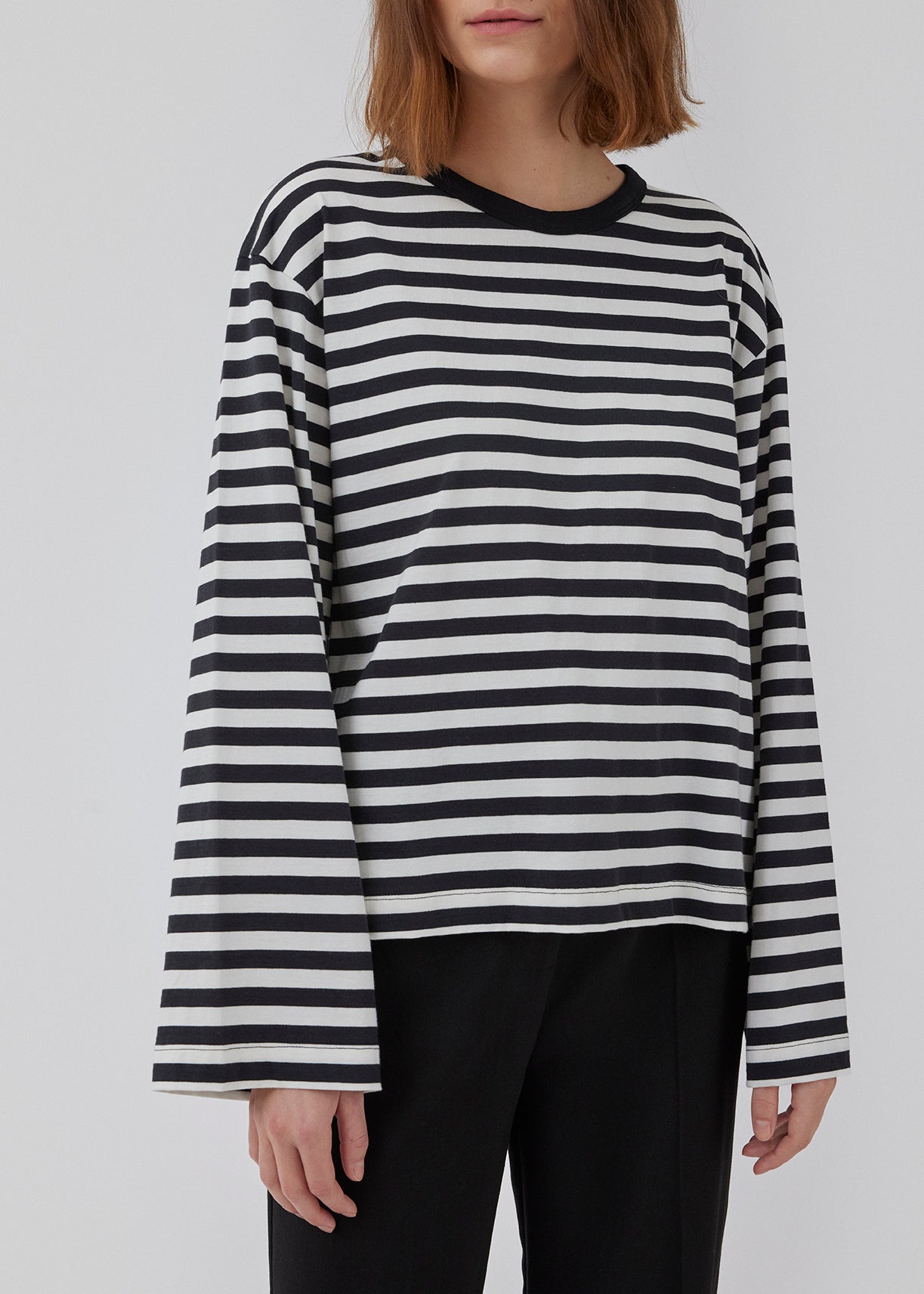 Buy HellenMD LS stripe t shirt Black White Stripe Modstr m COM