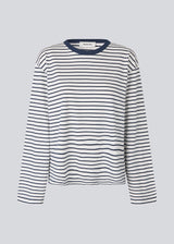 Longsleeved t-shirt made from cotton jersey with stripes. HellenMD LS stripe t-shirt has a relaxed silhouette with wide sleeves and a round neck.