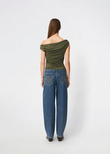 Himamd off-shoulder top - Army Dust