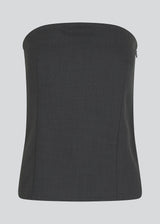 Fitted bandeau top with hidden silicone band at the top for hold. HinaMD top has a hidden zipper at one side. The model is 175 cm and wears a size S/36.