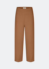 Pants with straight legs in a structured material. HollisMD pants have a medium waist with hidden zipper at one side, and two welt pockets on the back.