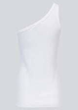 Comfortable, basic top in white in a soft cotton rib. Igor one one-shoulder top has a tight fit and asymmetrical strap, which makes the top perfect for a sporty look.