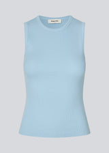 Sleeveless top in ribbed cotton jersey. Igormd tank top has a tight fit and a round neckline. fit with long sleeves.
