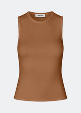Sleeveless top in ribbed cotton jersey. Igormd tank top has a tight fit and a round neckline.