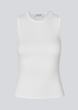 Sleeveless top in ribbed cotton jersey. Igormd tank top has a tight fit and a round neckline. fit with long sleeves.