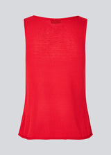 Sleeveless top in knit. IvonneMD top has a loose fit and a wide neck line.