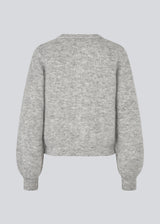 Soft grey cardigan in knit. LenniMD cardigan has a button closure in front and loose sleeves with rib.