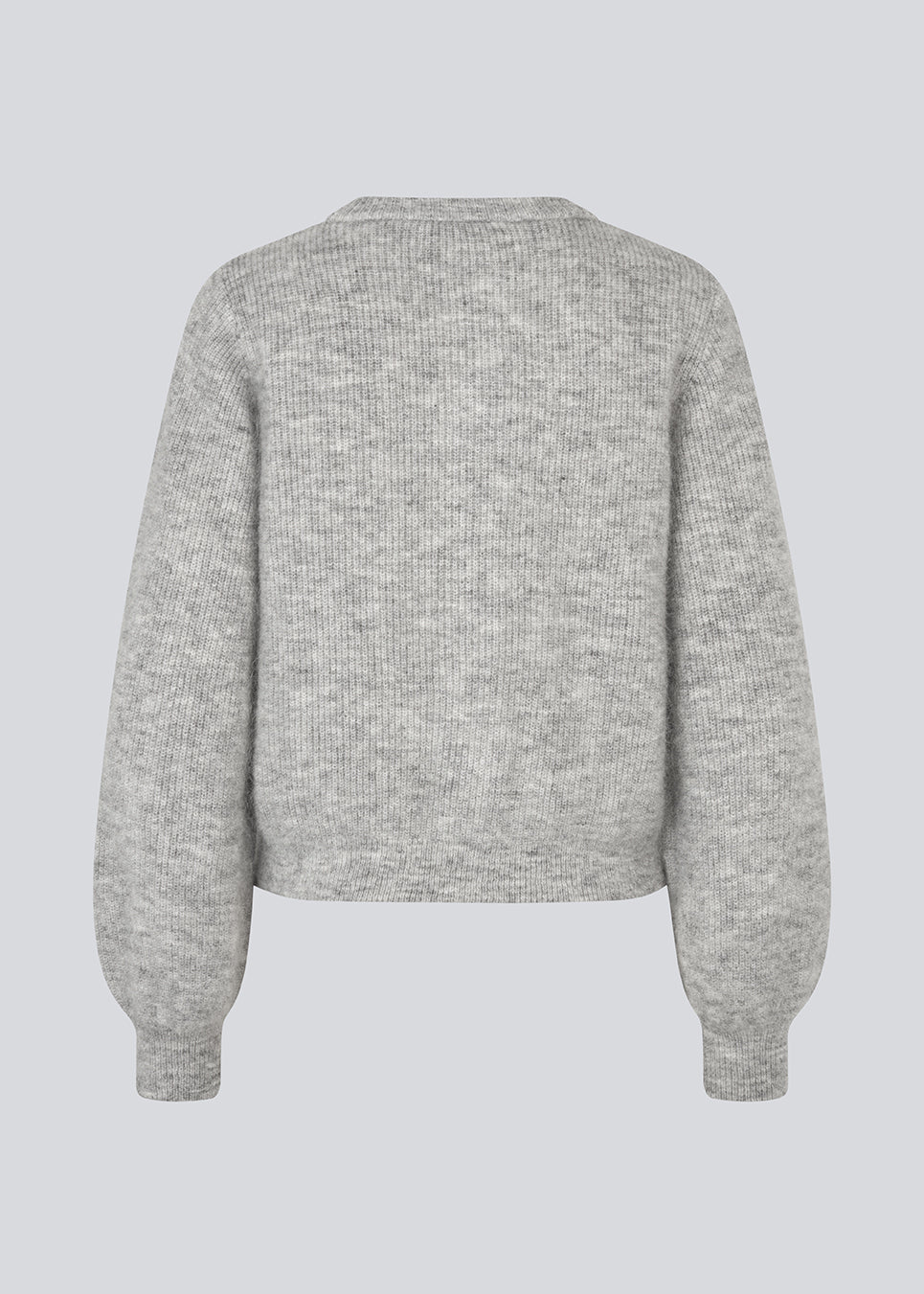 Soft grey cardigan in knit. LenniMD cardigan has a button closure in front and loose sleeves with rib.