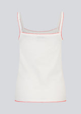 Fitted top in cotton. MaisyMD top has thin straps and scalloped edges in a contrast color.