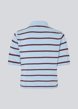 Soft knitted polo in plain jersey knit. MalvaMD stripe polo has a collar and a buttonclosure in front and short sleeves.