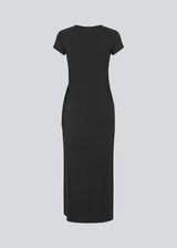 Maxi dress in jersey with a bow detail in the side. MarkMD dress has short sleeves and a slit in the side seam.