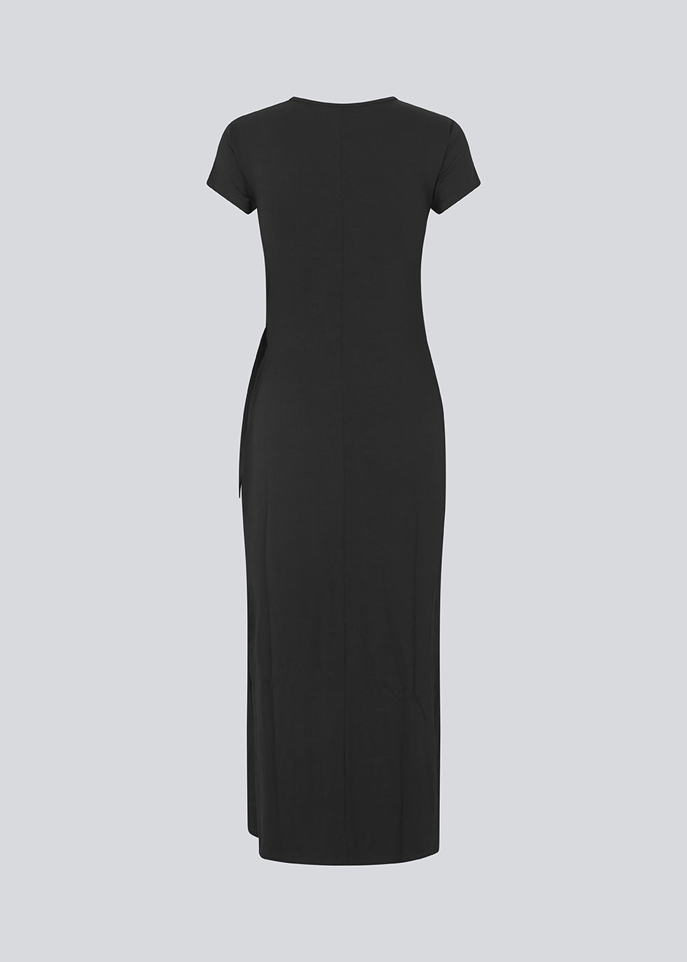Maxi dress in jersey with a bow detail in the side. MarkMD dress has short sleeves and a slit in the side seam.