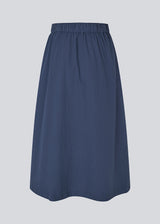 Midi skirt in 100% organic cotton. MaudeMD skirt has an a-facon and a elastic waist with a tieband.