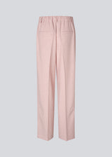 Suit pants with wide legs and an elastic waist. MaxwellMD pants has a medium-highwaist, zipper, side pockets and paspoil pocket in the back