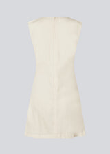Sleeveless white denim dress in cotton. NadirMD dress is fitted, has a round neck and a zipper in the back.