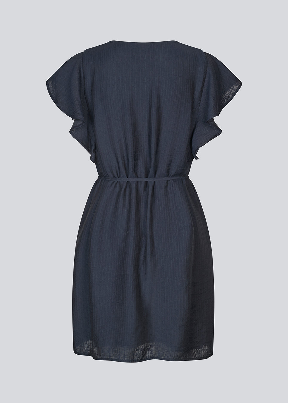Short-sleeved dress with a tieband at the waist. NixonMD dress has a v-neck and a loose fit.