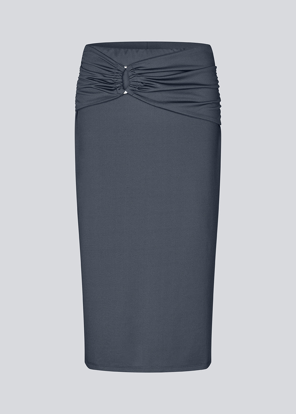 Midi skirt in recycled polyester. The Richardmd skirt is a fitted midi skirt with soft draping and a gold buckle detail at the front – effortlessly simple and feminine.