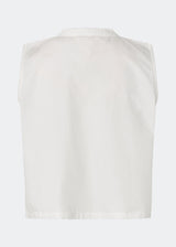 Sleeveless top crafted from a soft cotton quality. Tessamd top features tie-front closures, delicate trim details, and a clean, relaxed silhouette. A lightweight and versatile style that combines feminine details with a modern, minimalist look.