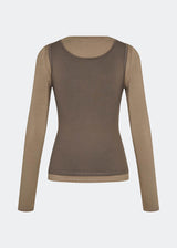 Thaliamd LS t-shirt - Spring Dust/Chocolate Chip