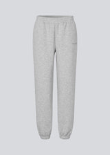 Sweatpants in grey with logo in a cotton mixture. TiaMD pants have sidepockets, tieband and an elastic in the bottom and waist.