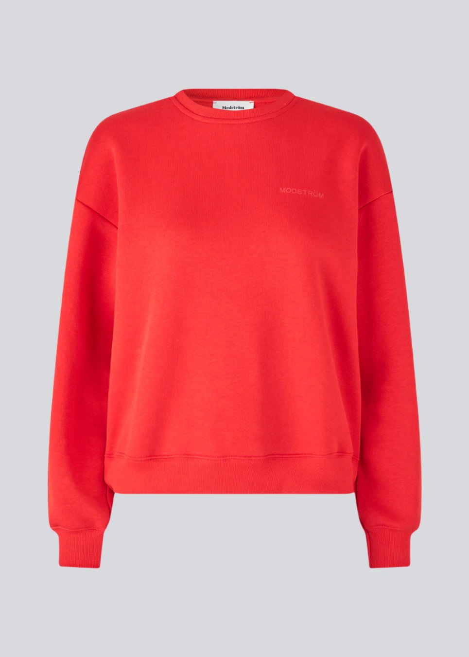 Sweatshirt in bright red with logo made in a cotton mixture. TiaMD sweat has a round neckline and ribbing at the sleeves and bottom. 