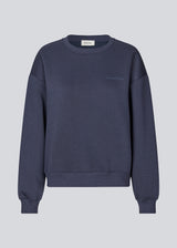 <p>Sweatshirt in navy blue with logo made in a cotton mixture. TiaMD sweat has a round neckline and ribbing at the sleeves and bottom.</p> <p>Style with matching sweatpants here.</p>