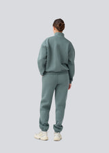 Sweatshirt with logo made in a cotton mixture. TiaMD sweat has a high neck with a zipper and ribbing at the sleeves.