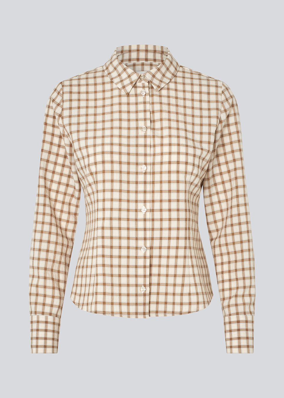 Classic fitted shirt in a cottonmix. TottiMD check shirt has a buttonclosure in front, shirt collar and cuff with buttonsclosure.