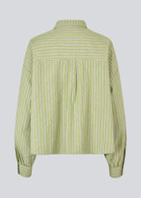 Striped shirt in green with balloon sleeves and feminine details. The UmekoMD Shirt features chest pockets, a classic collar, and button closure – an updated take on the timeless shirt. The model is 175 cm and wears a size S/36.
Material:
73% Cotton
27% Polyester