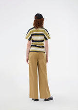 Fitted T-shirt with fresh green stripes. The UrbanMD Stripe T-shirt features short sleeves, a round neckline, and delicate ruched stitching at the waist that accentuates the silhouette. A discreet chest logo completes the modern look. The model is 175 cm and wears a size S/36.
Material:
52% Cotton
48% Polyester