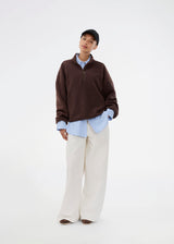 Soft fleece sweater in brown made from 100% recycled polyester. The UrielMD Fleece is designed with a high collar, half-zip closure, and a relaxed fit that creates a modern and effortless look. Perfect for chilly days and casual layering. The model is 175 cm and wears a size S/36.
Material:
100% Recycled Polyester