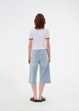 Cool and relaxed denim shorts in a light wash. The Vitomd Long Shorts feature a classic five-pocket design. The loose fit and knee-length cut create a trendy, effortless look.