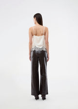 Delicate satin top in white/cream with lace details. Vuemd top has adjustable straps and refined lace details at the hem. Perfect worn alone or styled as part of a layered look.