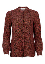 Modström Preloved Atlas print shirt - Heart red blush