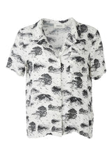 Modström Preloved Ivar print shirt - Shore