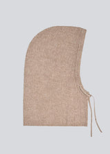 Warm beige balaclava in a nice wool mixture, which will be perfect for the cold days. KarnisMD balaclava is knitted and has strings.
